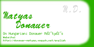 matyas donauer business card